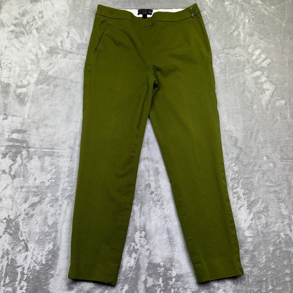 J. Crew Martie Olive Green Cropped Pants Size 2 Fits 27" Career Casual Boho - Picture 1 of 10